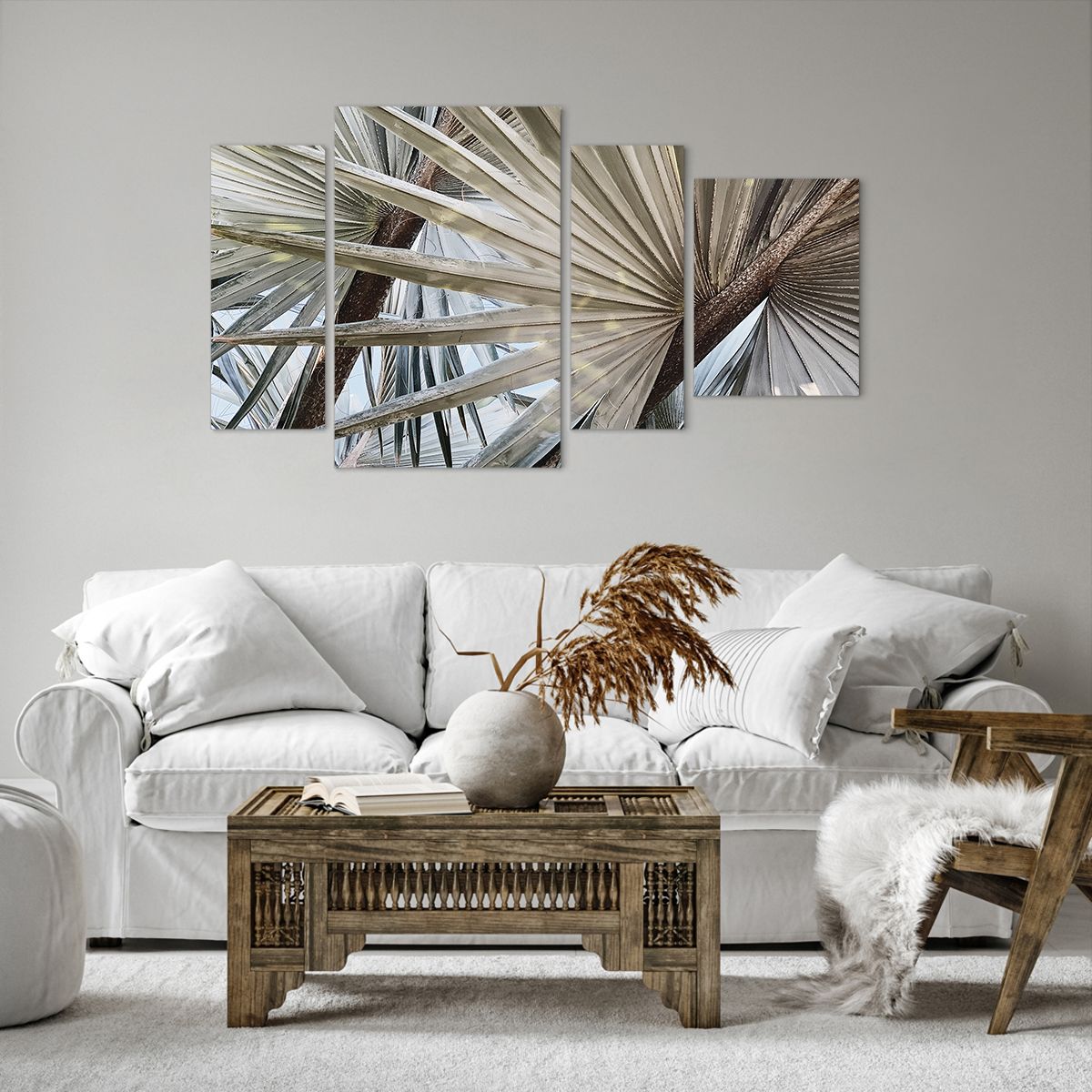 Bild auf Leinwand Palmblatt, Bild auf Leinwand Kokusnuss-Palme, Bild auf Leinwand Natur, Bild auf Leinwand Tropen, Bild auf Leinwand Exotische Pflanze