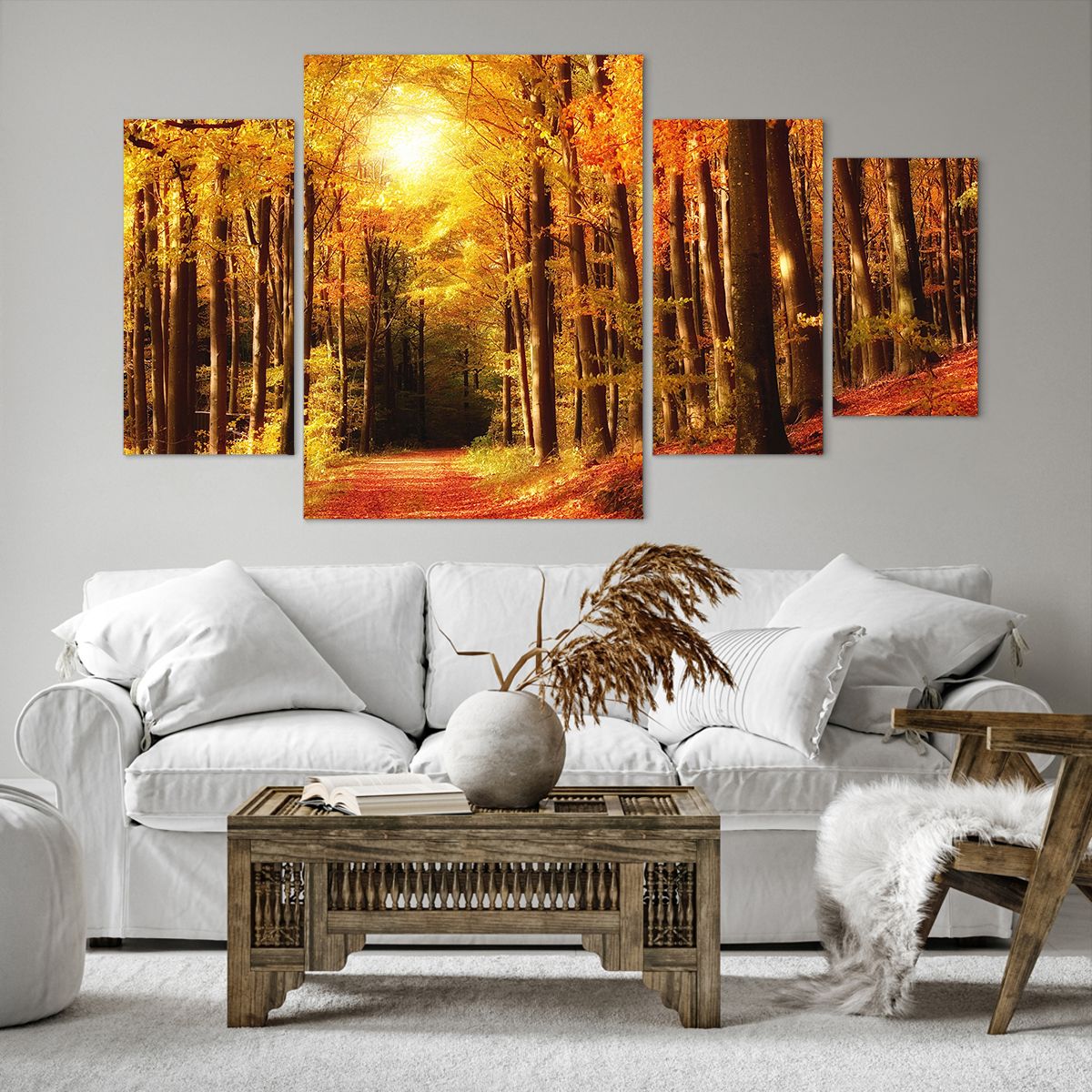 Quadro su tela Autunno, Quadro su tela Foresta, Quadro su tela Paesaggio, Quadro su tela Alberi, Quadro su tela Foglie