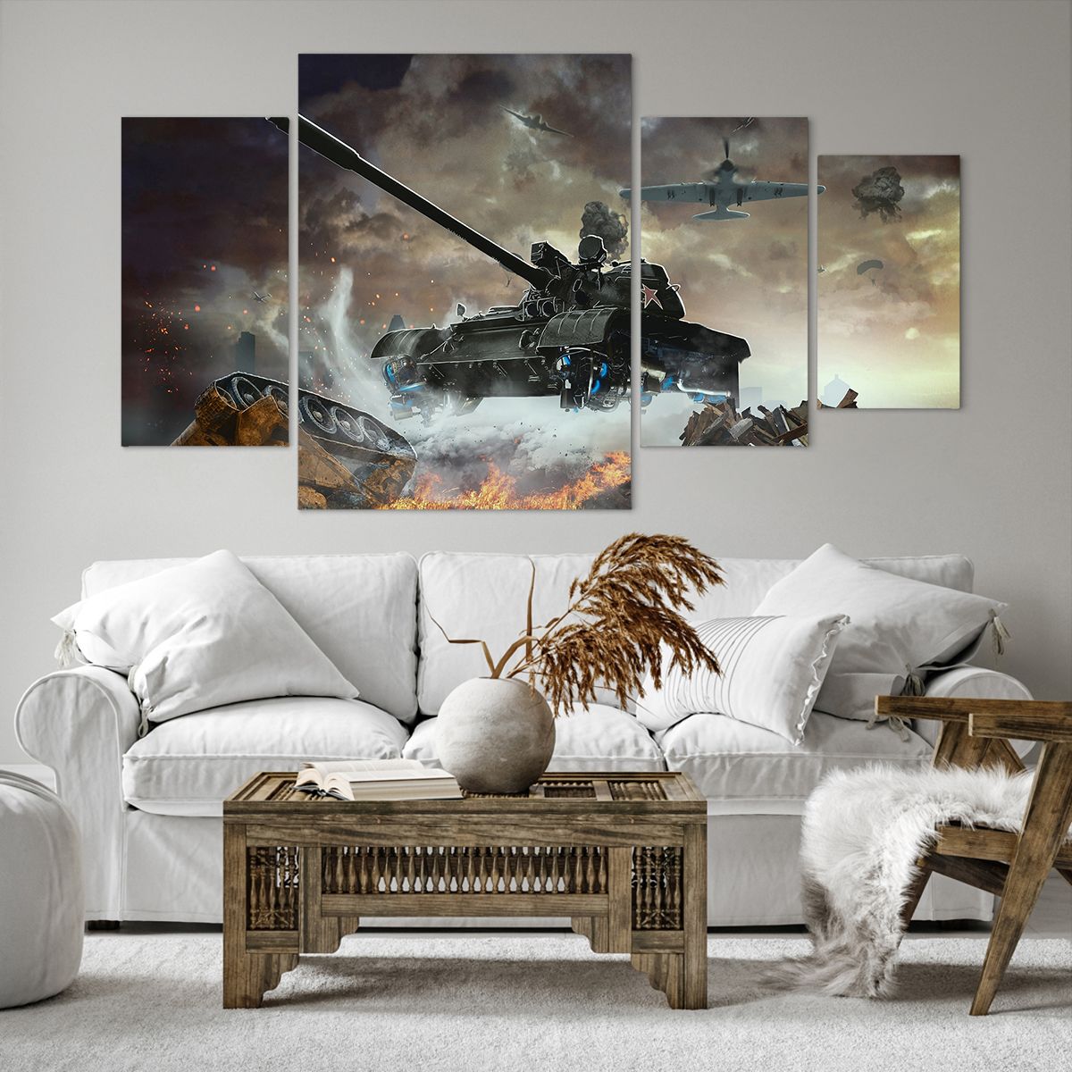 Obrazy na płótnie Militaria, Obrazy na płótnie Wojna, Obrazy na płótnie Czołg, Obrazy na płótnie Samolot Wojskowy, Obrazy na płótnie Bitwa