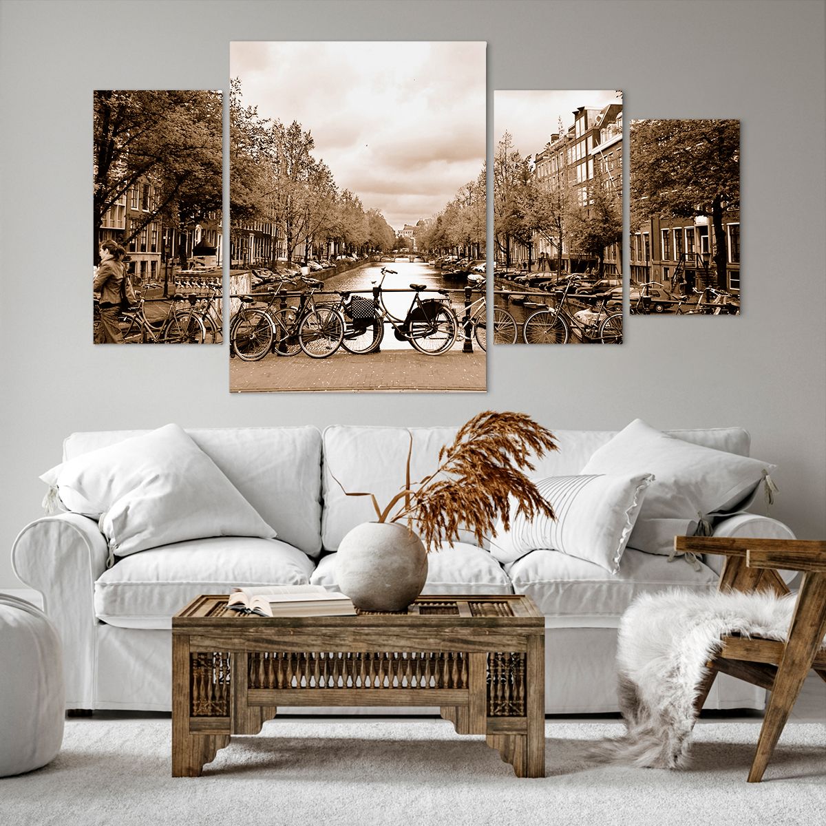 Obrazy na płótnie Miasto, Obrazy na płótnie Amsterdam, Obrazy na płótnie Rower, Obrazy na płótnie Most, Obrazy na płótnie Holandia