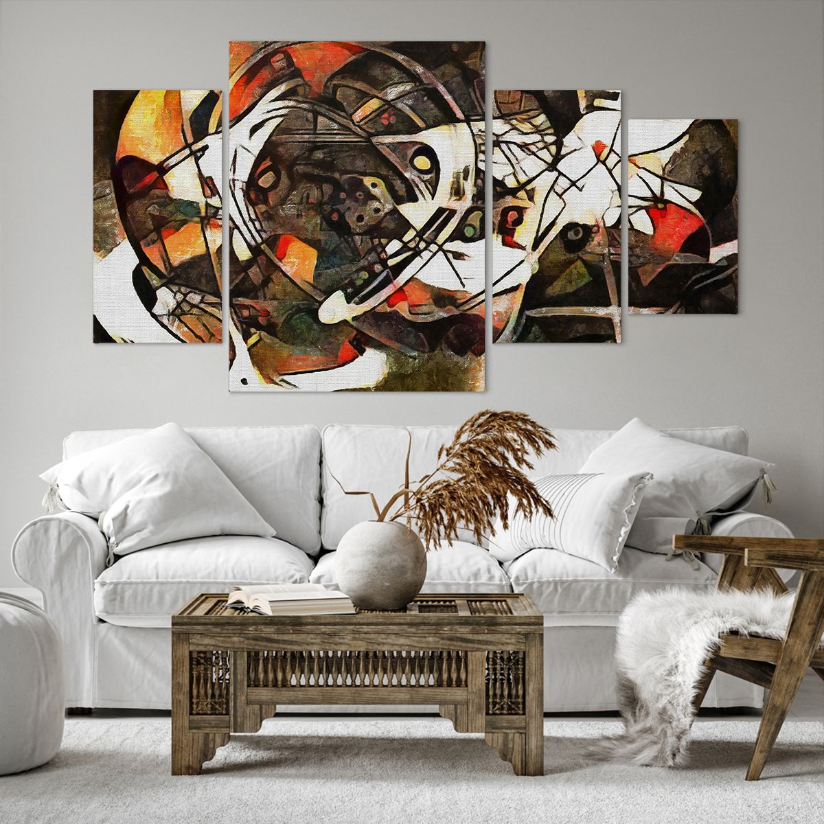 Cuadro sobre lienzo Abstracción, Cuadro sobre lienzo Cubismo, Cuadro sobre lienzo Arte, Cuadro sobre lienzo Expresionismo, Cuadro sobre lienzo Multicolor