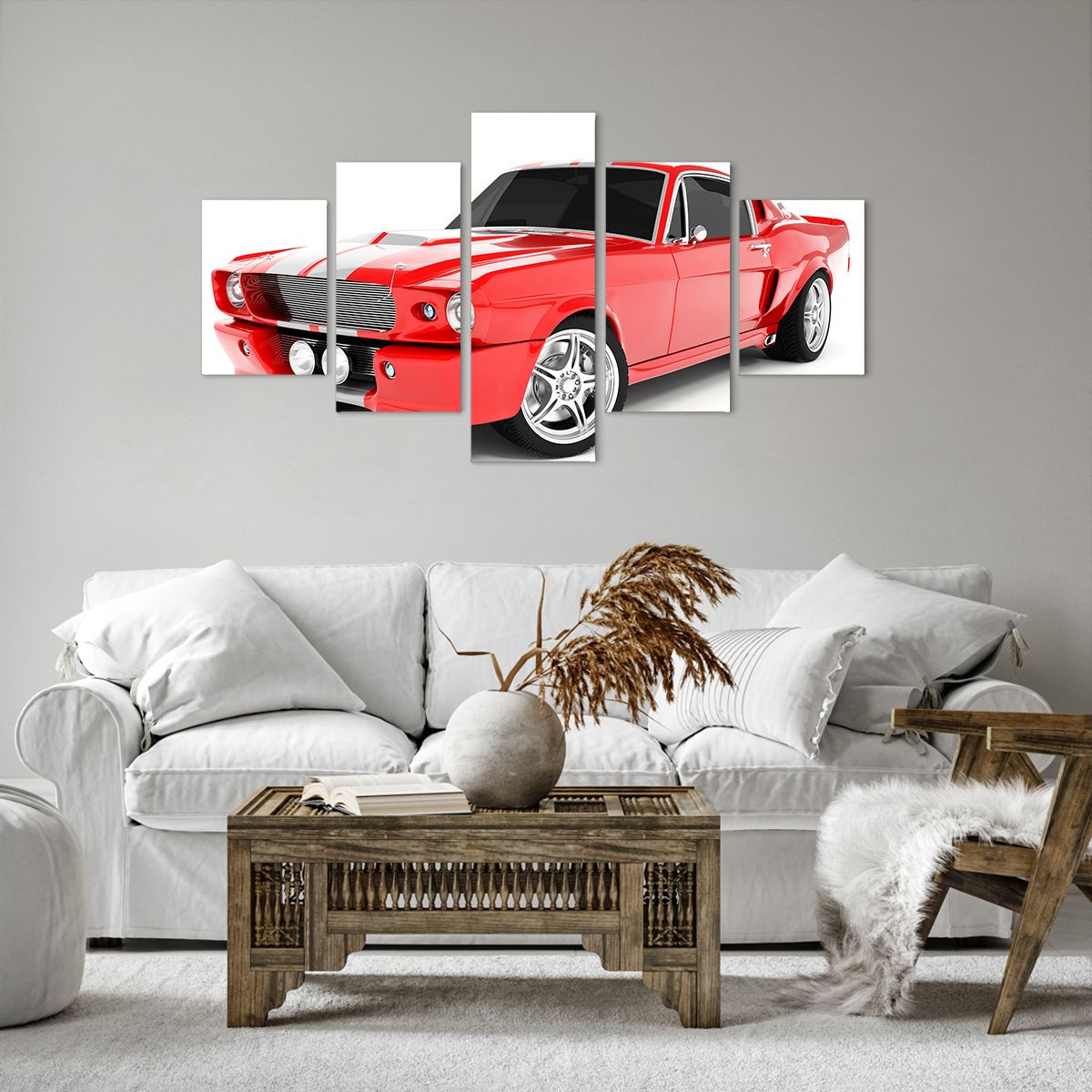 Bild auf Leinwand Automobil, Bild auf Leinwand Oldtimer, Bild auf Leinwand Mustang-Auto Von 1967, Bild auf Leinwand Sportwagen, Bild auf Leinwand 3D