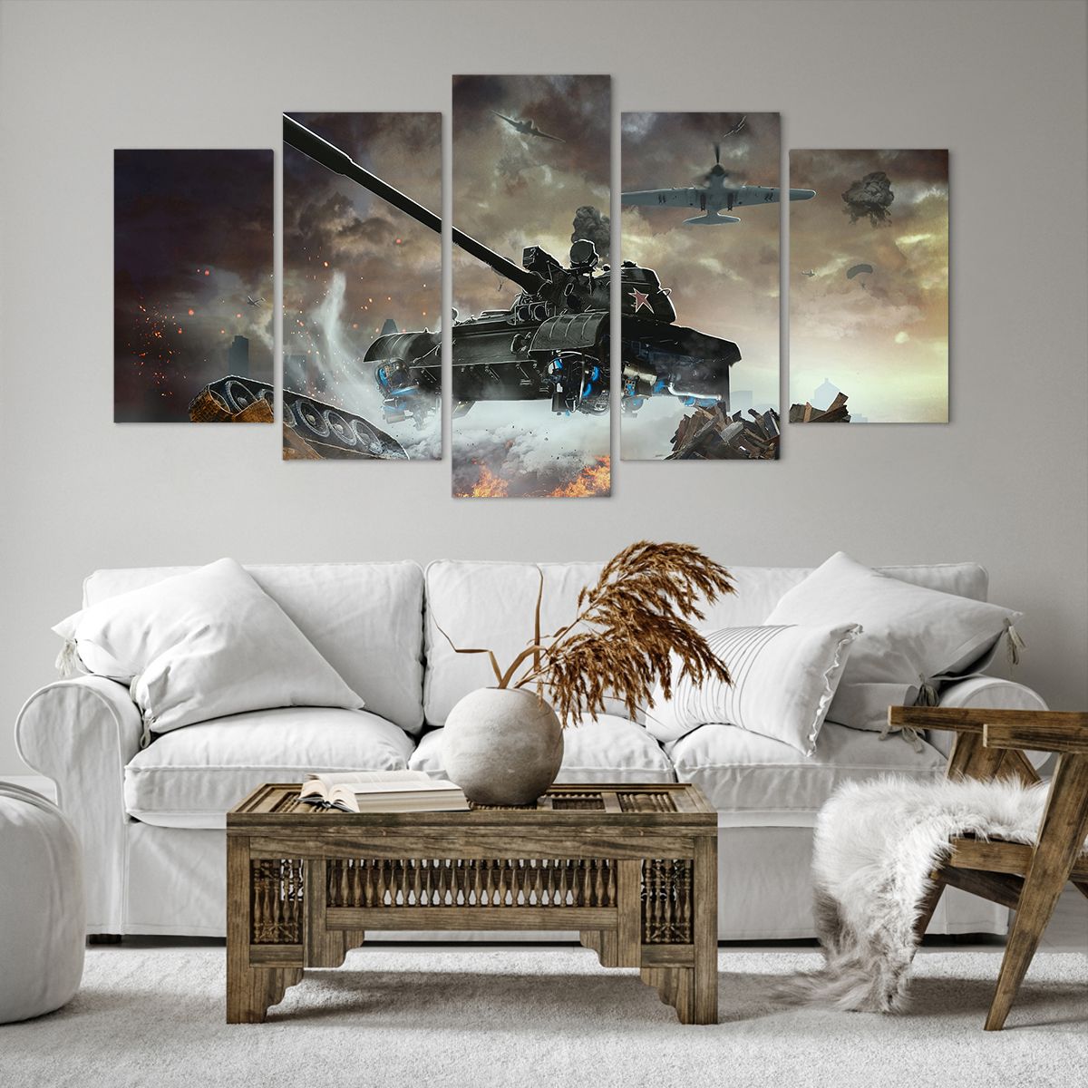 Obrazy na płótnie Militaria, Obrazy na płótnie Wojna, Obrazy na płótnie Czołg, Obrazy na płótnie Samolot Wojskowy, Obrazy na płótnie Bitwa
