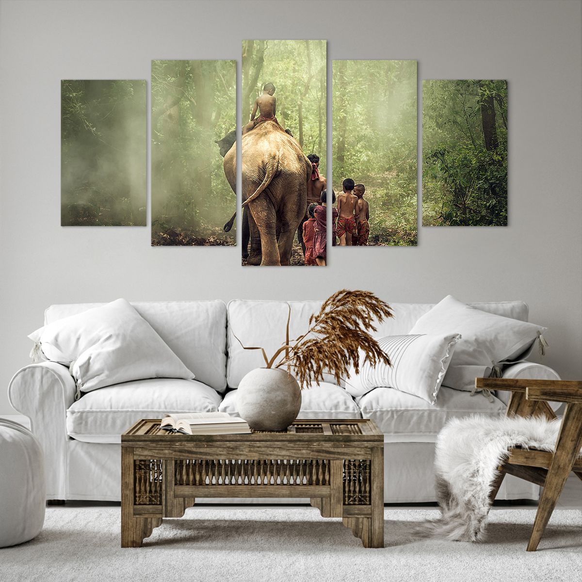 Quadro su tela Paesaggio, Quadro su tela Elefante, Quadro su tela Giungla, Quadro su tela Asia, Quadro su tela Tailandia