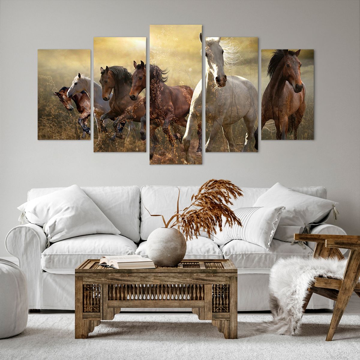Obrazy na płótnie Zwierzęta, Obrazy na płótnie Koń, Obrazy na płótnie Galop, Obrazy na płótnie Natura, Obrazy na płótnie Dzikie Konie
