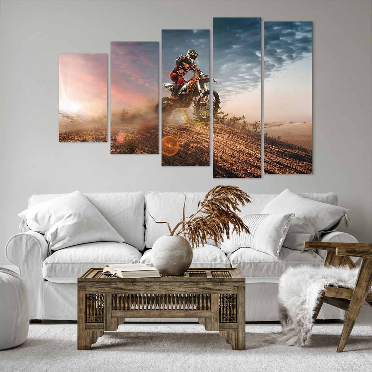 Bild auf Leinwand Sport, Bild auf Leinwand Moto-Cross, Bild auf Leinwand Motorradfahrer, Bild auf Leinwand Wettbewerb, Bild auf Leinwand Geschwindigkeit