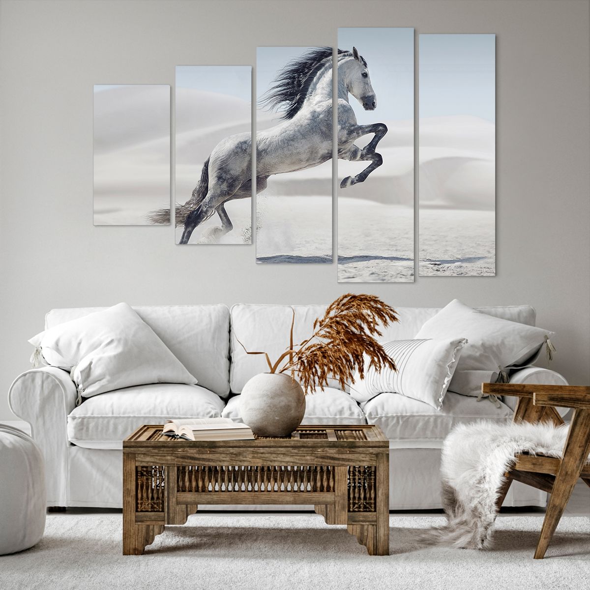 Obrazy na płótnie Zwierzęta, Obrazy na płótnie Koń, Obrazy na płótnie Koń W Galopie, Obrazy na płótnie Natura, Obrazy na płótnie Piasek