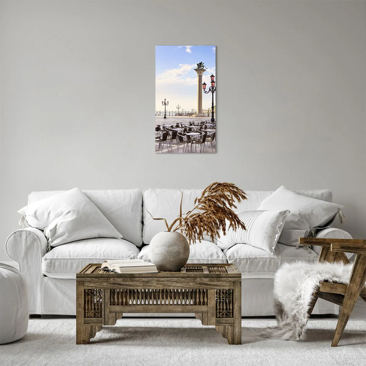 Lærredstryk - Billede på lærred - Velkommen, alt er klar - 45x80 cm