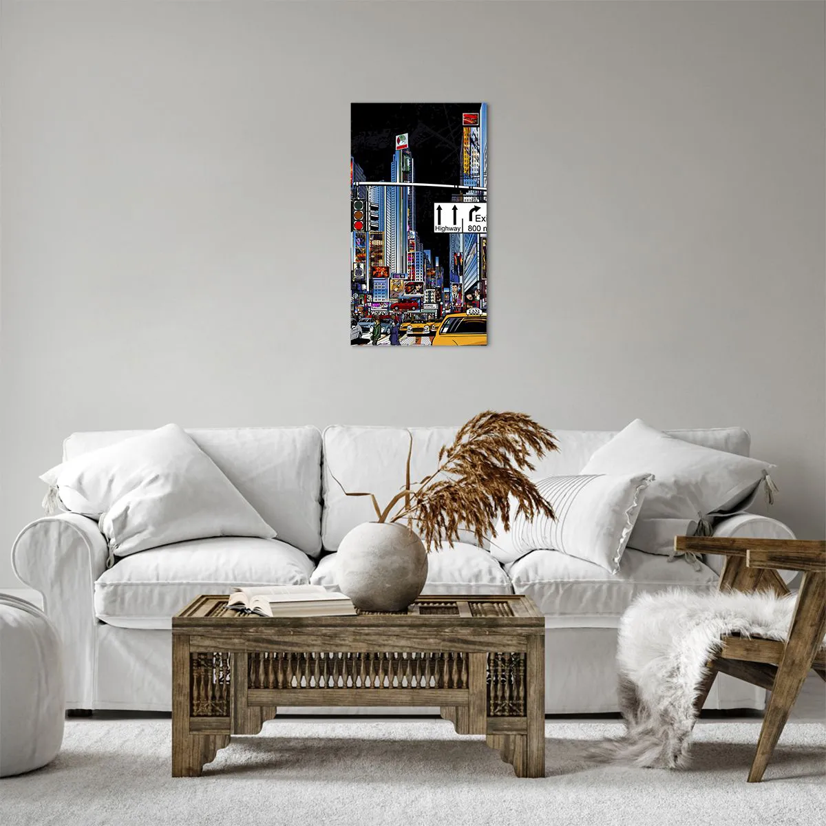 Vászonkép - Képregény nagy éjszaka - 45x80 cm