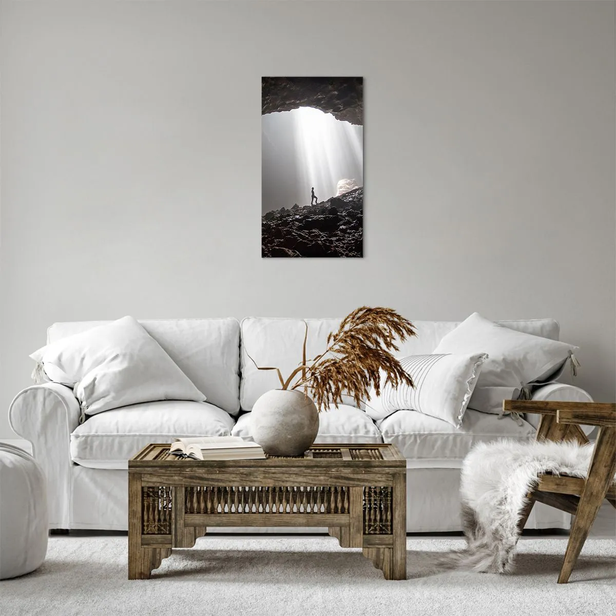 Obraz na płótnie - Świetlista grota - 45x80 cm
