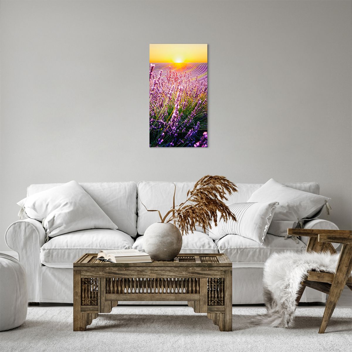 Bild auf Leinwand Landschaft, Bild auf Leinwand Lavendelfeld, Bild auf Leinwand Provence, Bild auf Leinwand Frankreich, Bild auf Leinwand Natur