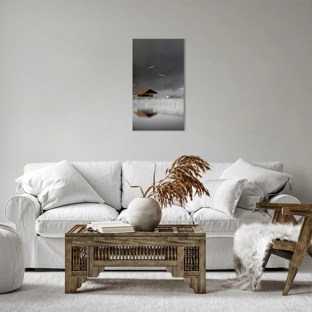 Obraz na płótnie - Schronienie przed deszczem - 45x80 cm