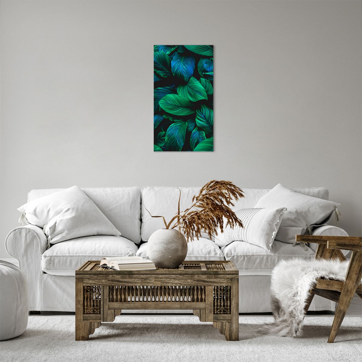Bild auf Leinwand Grüne Blätter, Bild auf Leinwand Tropische Pflanze, Bild auf Leinwand Natur, Bild auf Leinwand Kunst, Bild auf Leinwand Tropen