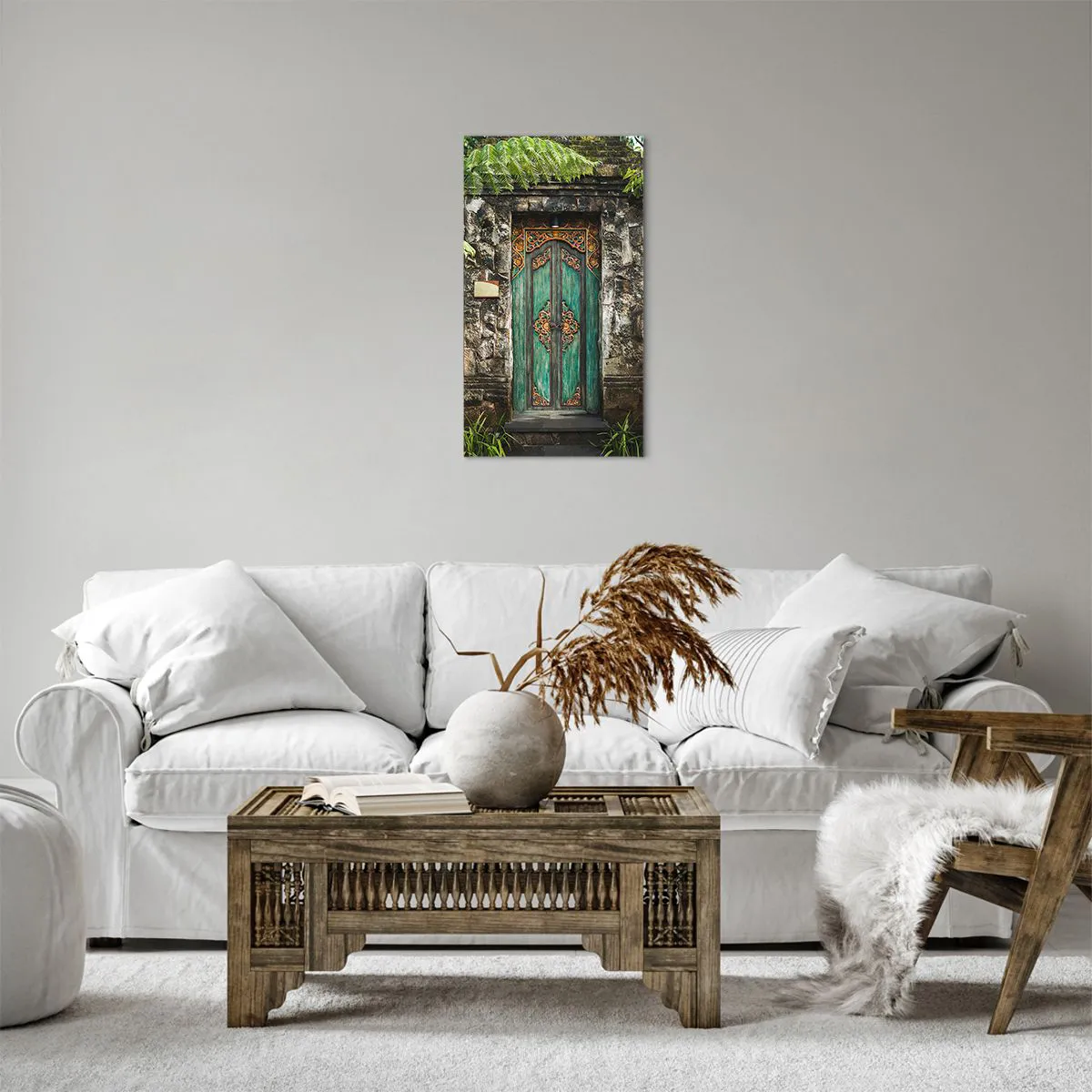 Impression sur toile - Image sur toile - Porte vers un monde exotique - 45x80 cm