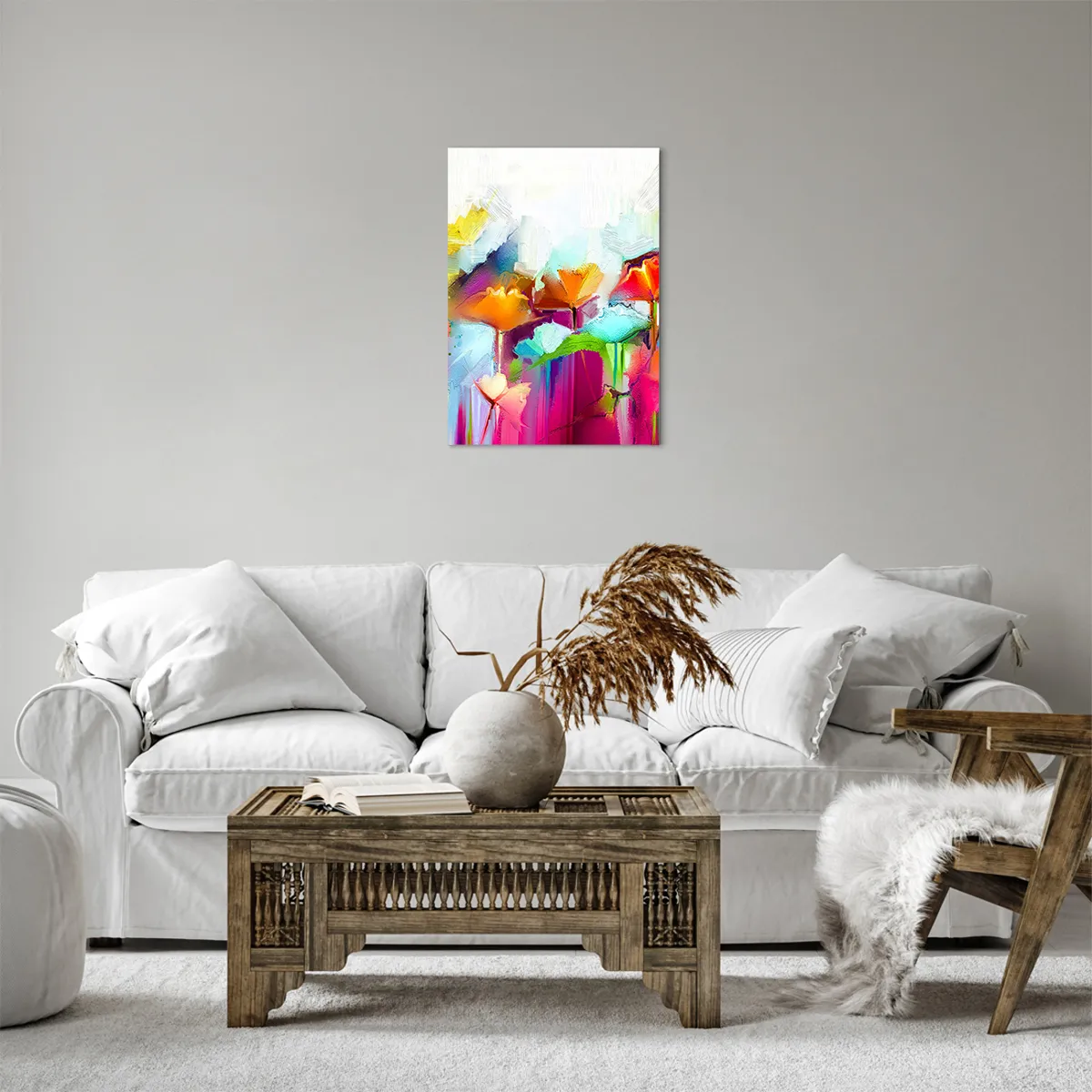 Tablou pe pânză - Curcubeul înflorit - 50x70 cm