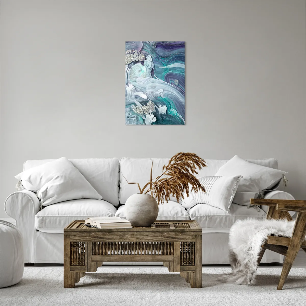 Canvas picture - Currents of Blue - 50x70 cm