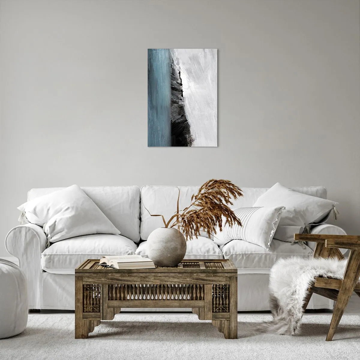 Canvas picture - Water-Earth: Clash of Elements - 50x70 cm