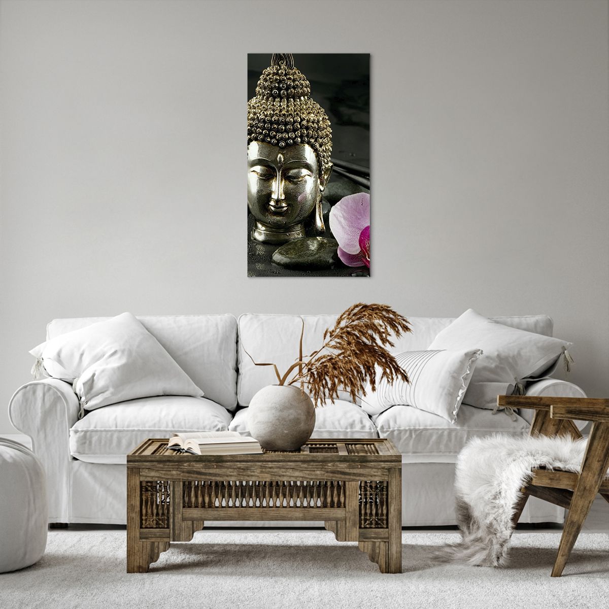 Billede på lærred Buddha, Billede på lærred Religion, Billede på lærred Tro, Billede på lærred Blomst, Billede på lærred Orkidé