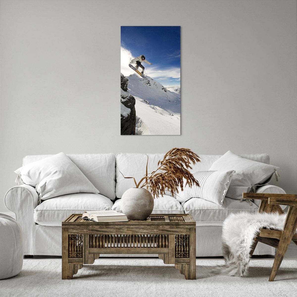 Quadro su tela Snowboard, Quadro su tela Paesaggio, Quadro su tela Montagne, Quadro su tela Neve, Quadro su tela Sport