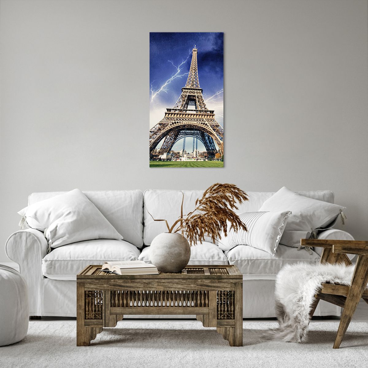 Impression sur toile Ville, Impression sur toile Paris, Impression sur toile Tour Eiffel, Impression sur toile Architecture, Impression sur toile Tempête