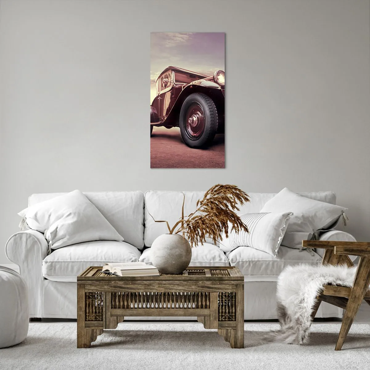 Canvas picture - Let's Drive to the Past - 55x100 cm