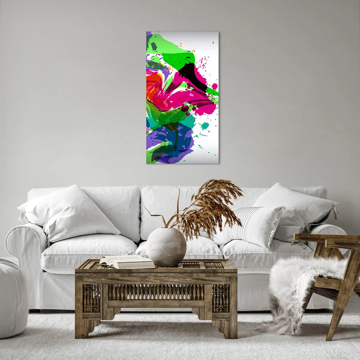 Obraz na płótnie - Opowieść w kolorach tęczy - 55x100 cm