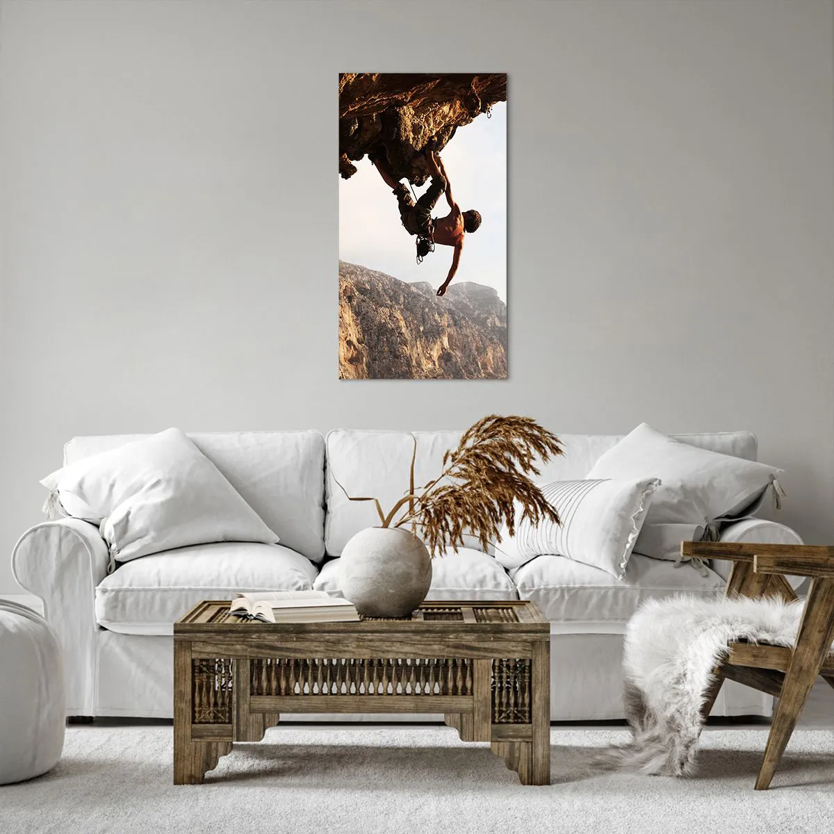 Canvas picture - The Whole World on a Sharp Cliff - 55x100 cm