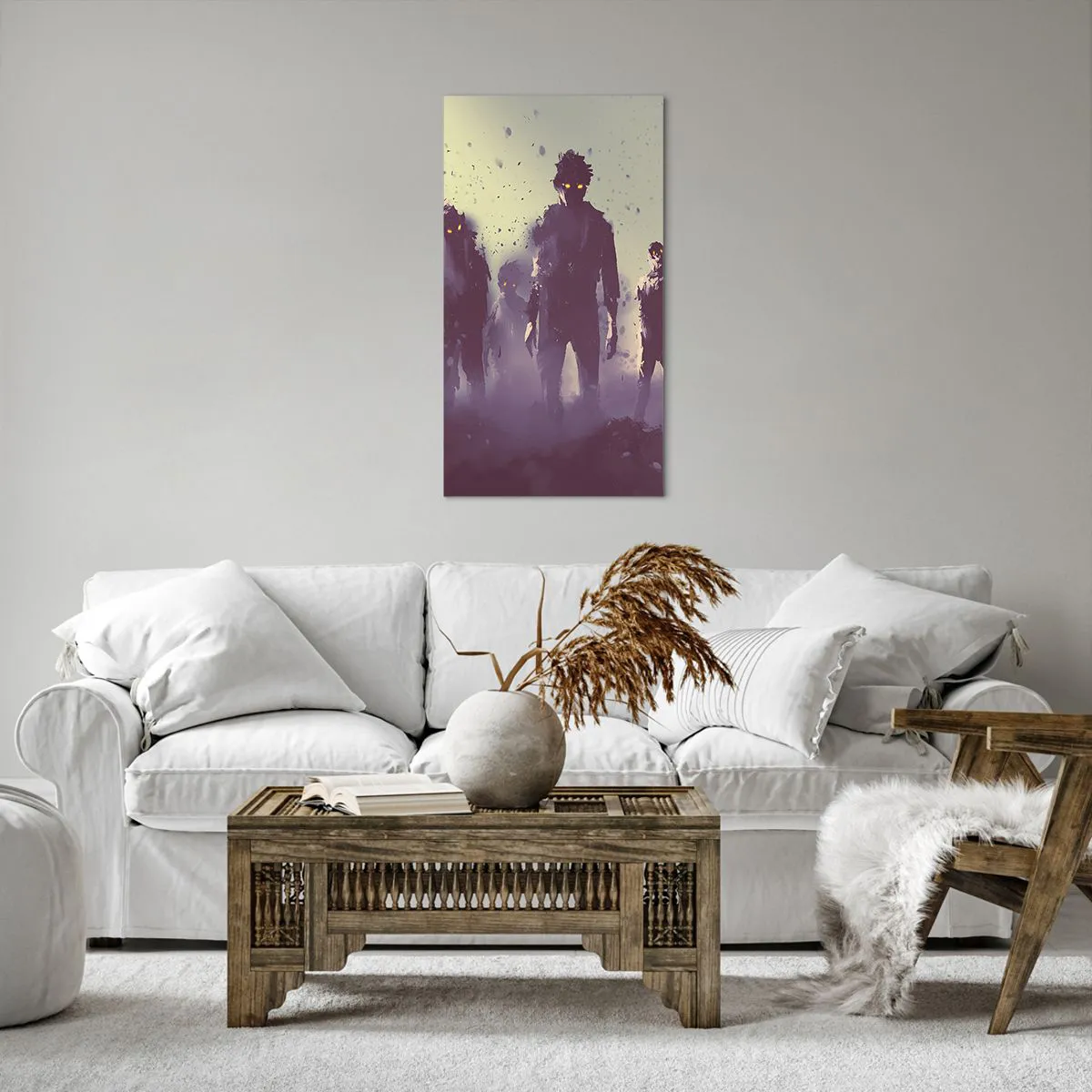 Impression sur toile - Image sur toile - Fais attention! Ils arrivent - 55x100 cm