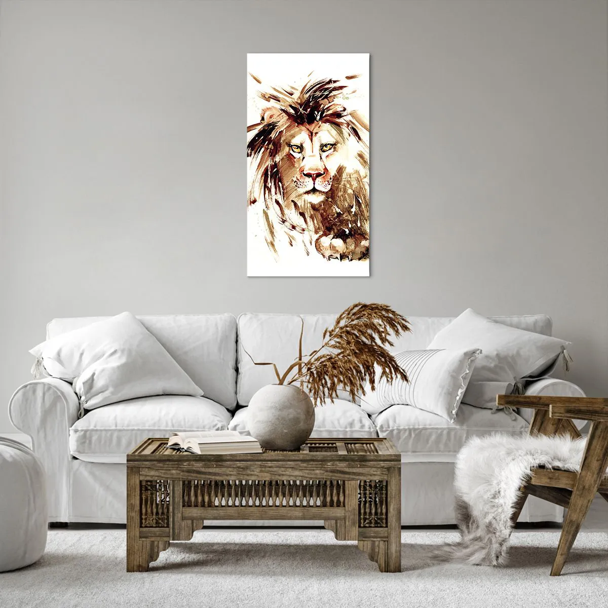 Lærredstryk - Billede på lærred - Styrke og værdighed - 55x100 cm