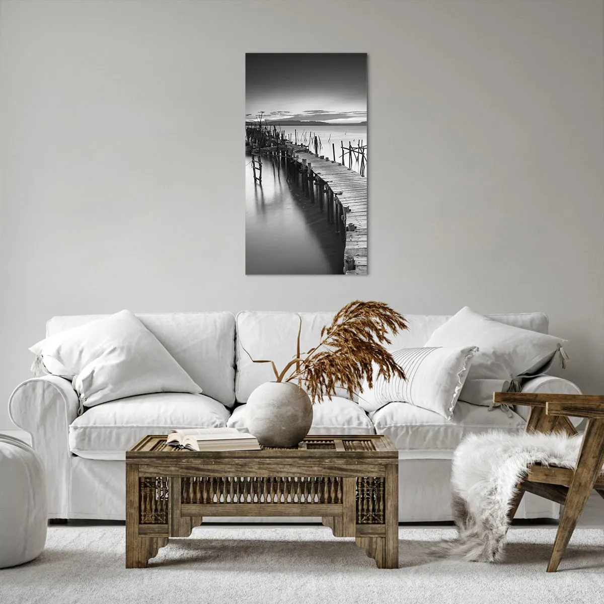 Obraz na płótnie - Spokój zapomnianego brzegu - 55x100 cm