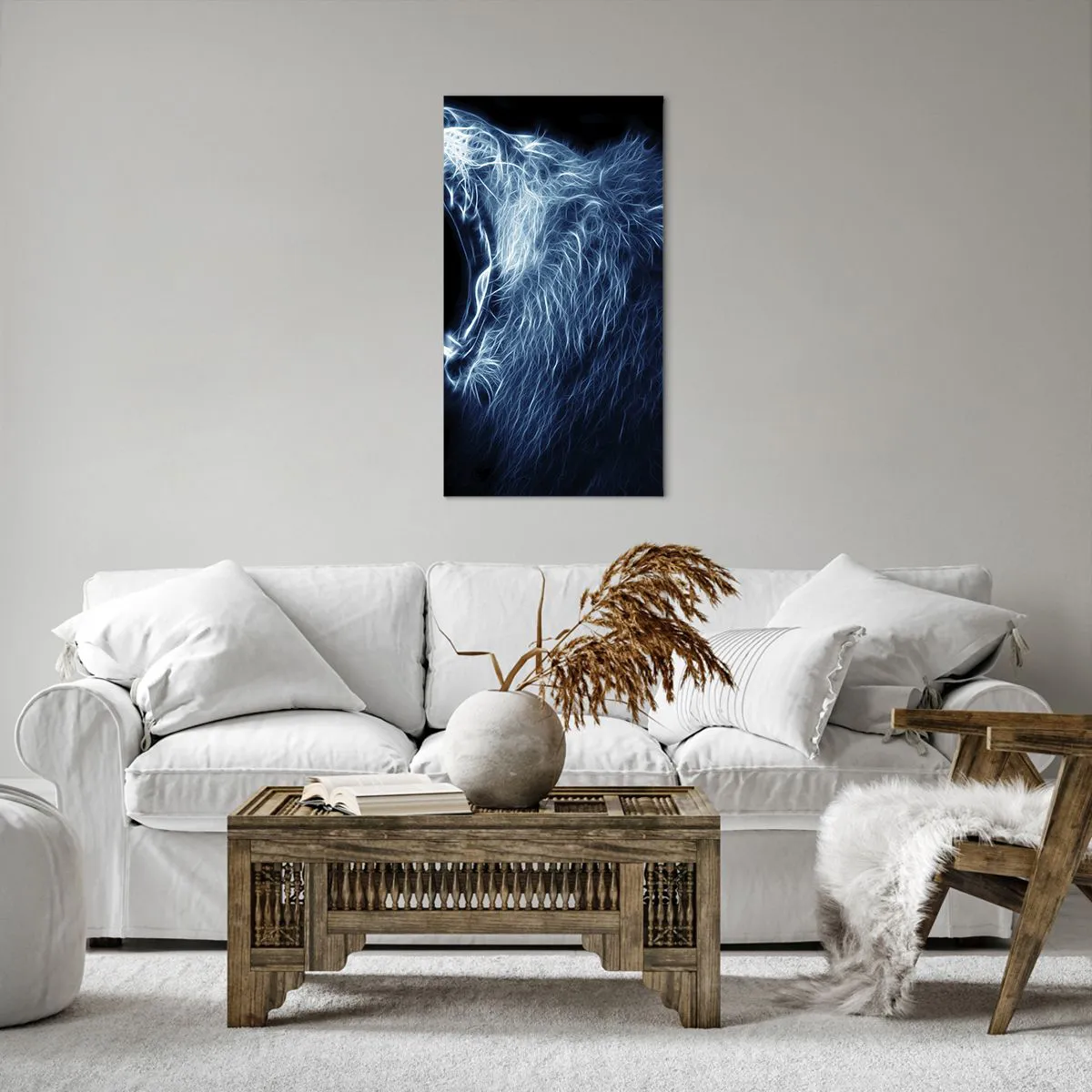 Schilderen op canvas - De vurige toorn van de koning - 55x100 cm