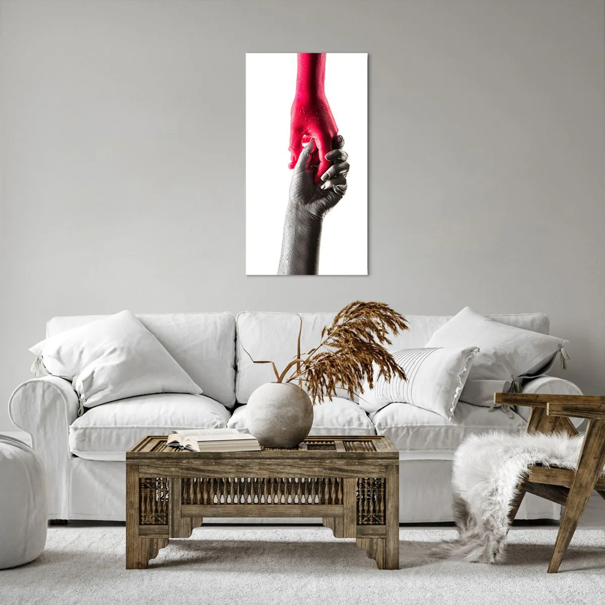 Lærredstryk - Billede på lærred - Sammen, om end forskellige - 55x100 cm