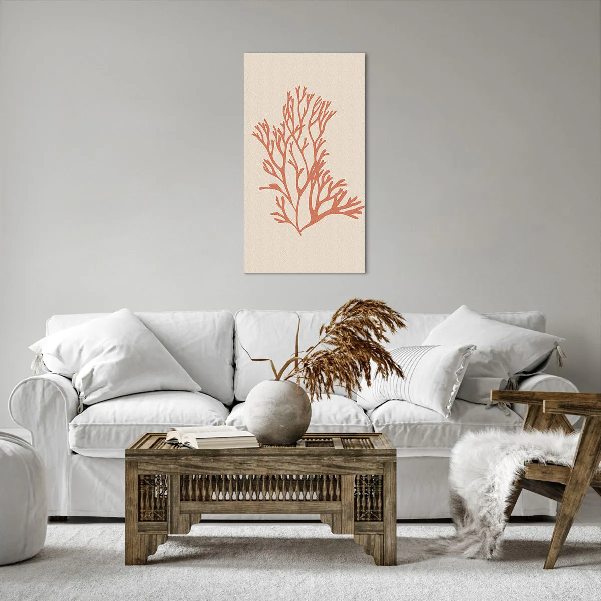 Impression sur toile - Image sur toile - Filigrane de corail - 55x100 cm