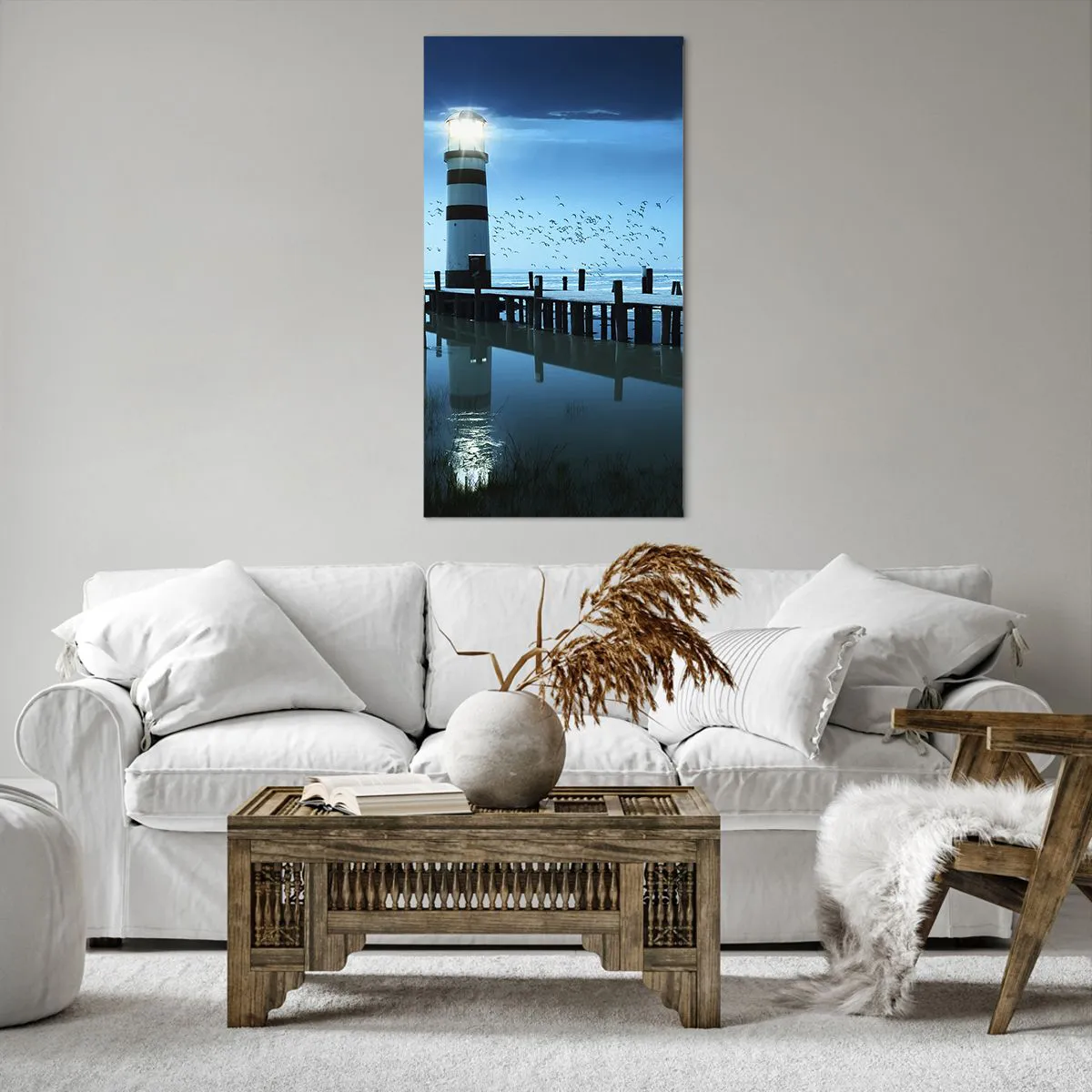 Bild auf Leinwand - Leinwandbild - Und du hast keine Angst vor der Dunkelheit - 65x120 cm