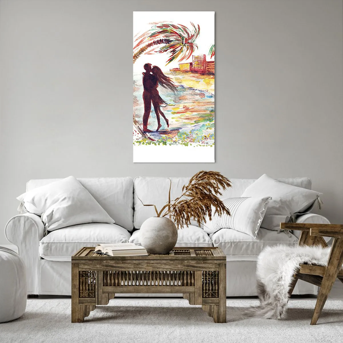 Bild auf Leinwand - Leinwandbild - Romantischer Urlaub - 65x120 cm