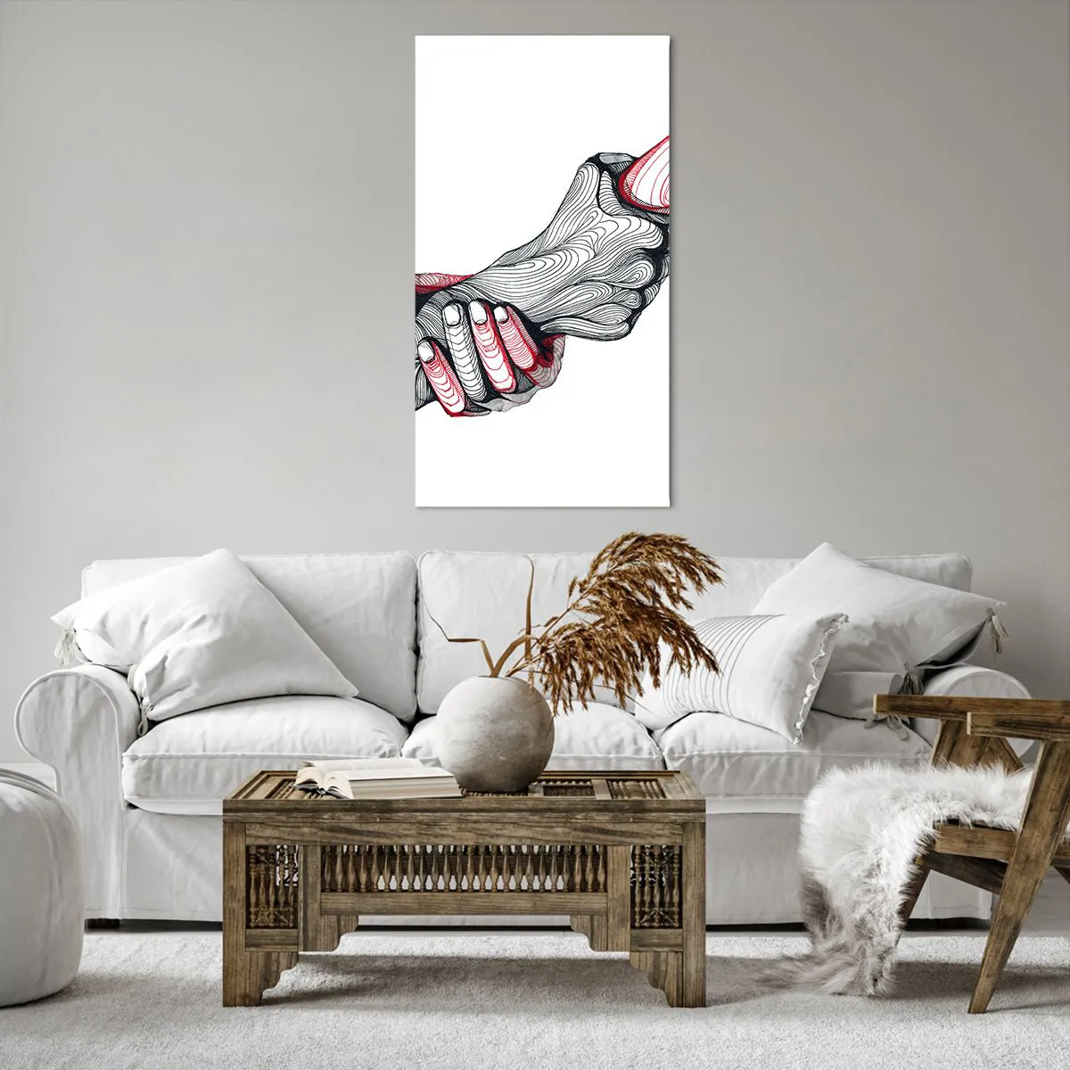 Impression sur toile - Image sur toile - Vous êtes entre de bonnes mains - 65x120 cm