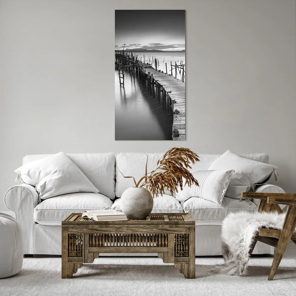 Obraz na płótnie - Spokój zapomnianego brzegu - 65x120 cm