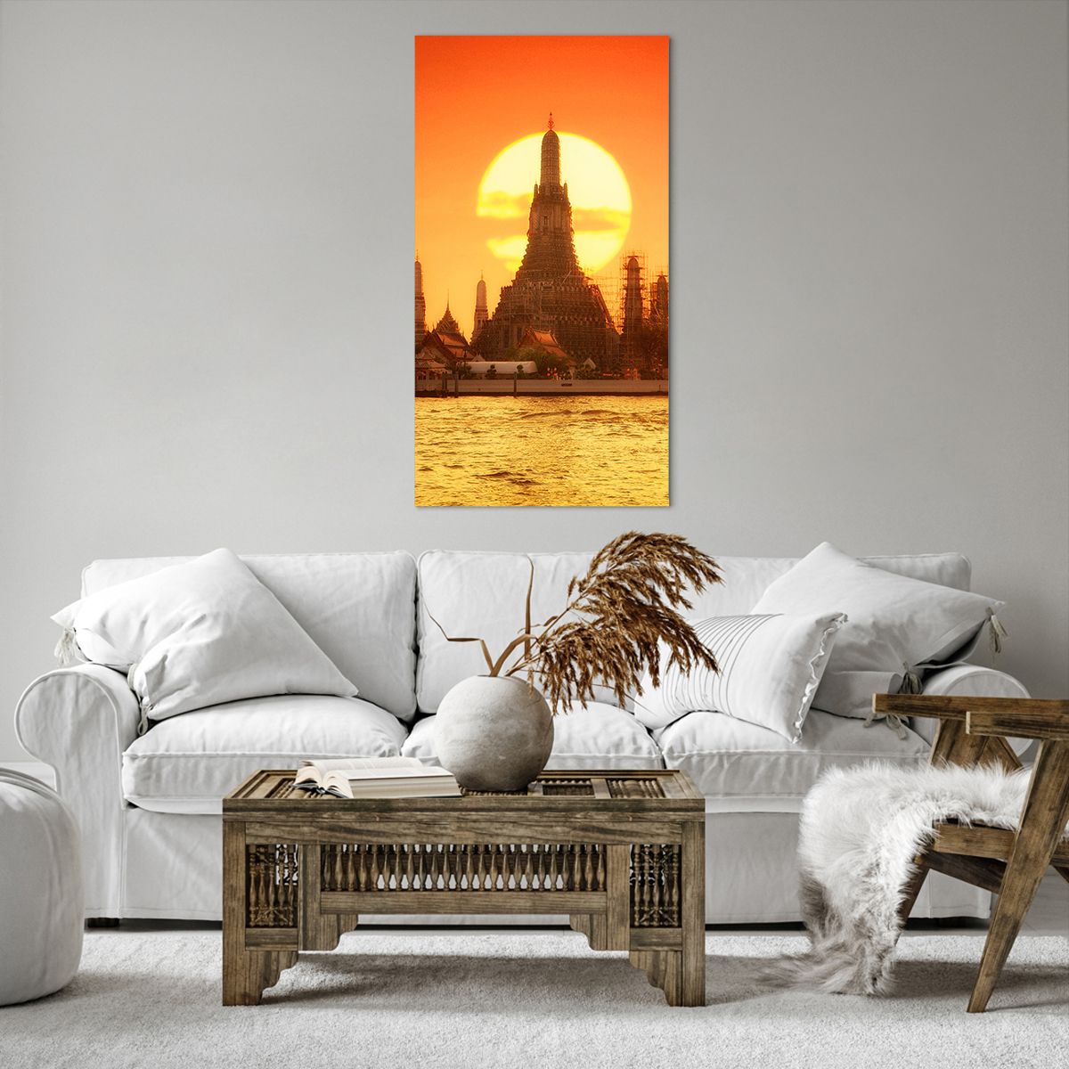 Obrazy na płótnie Bangkok, Obrazy na płótnie Świątynia Świtu, Obrazy na płótnie Tajlandia, Obrazy na płótnie Słońce, Obrazy na płótnie Buddyzm