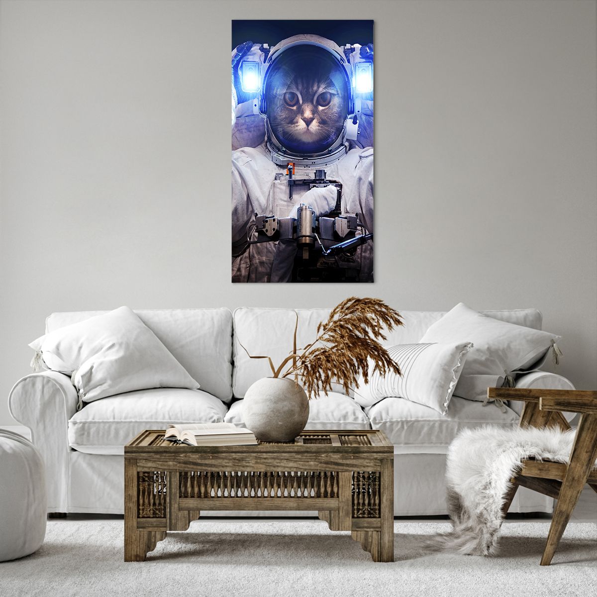 Impression sur toile Abstraction, Impression sur toile Astronaute, Impression sur toile Cosmos, Impression sur toile Art, Impression sur toile Chat