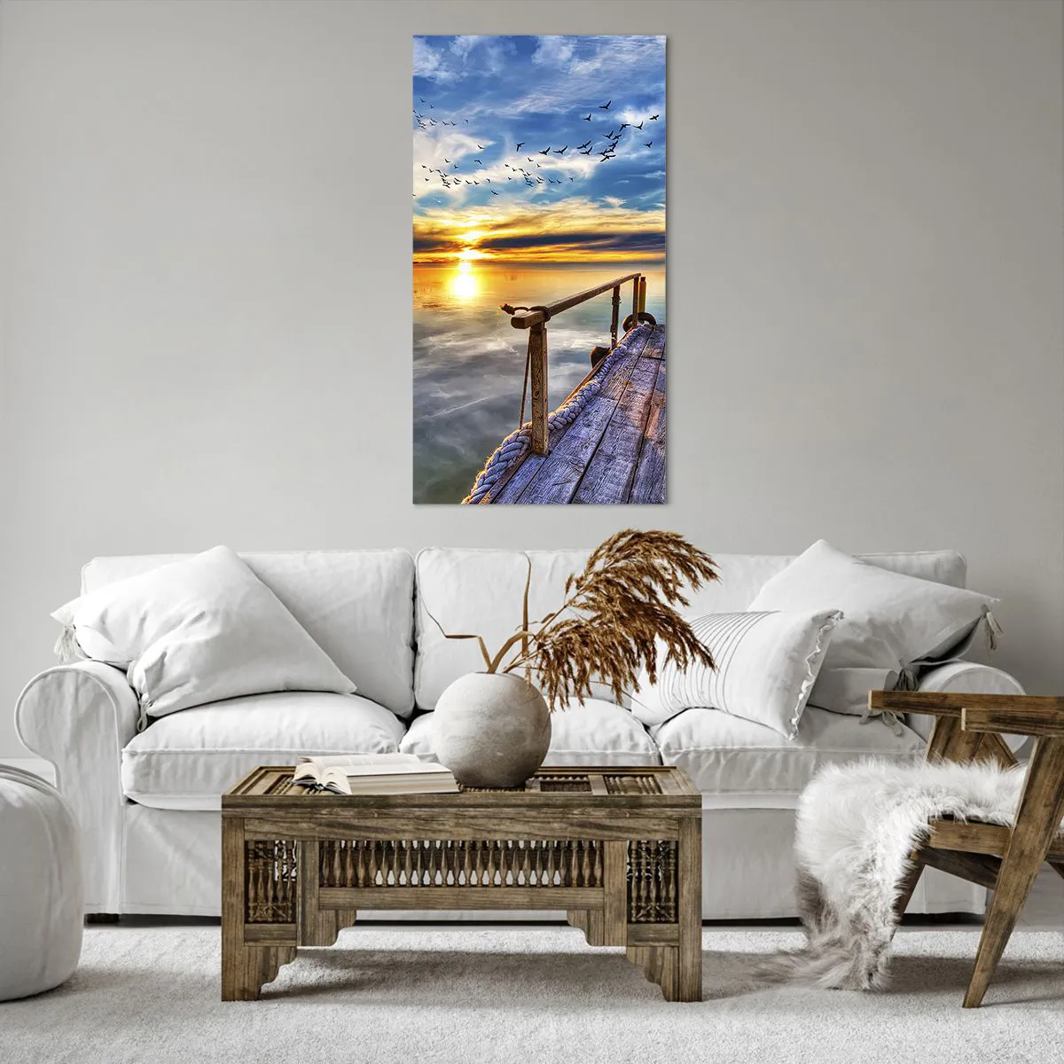 Bild auf Leinwand - Leinwandbild - Der Wind geht zur Ruhe - 65x120 cm