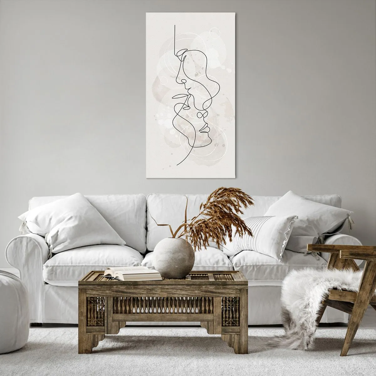 Impression sur toile - Image sur toile - Emmêlé dans une étreinte - 65x120 cm