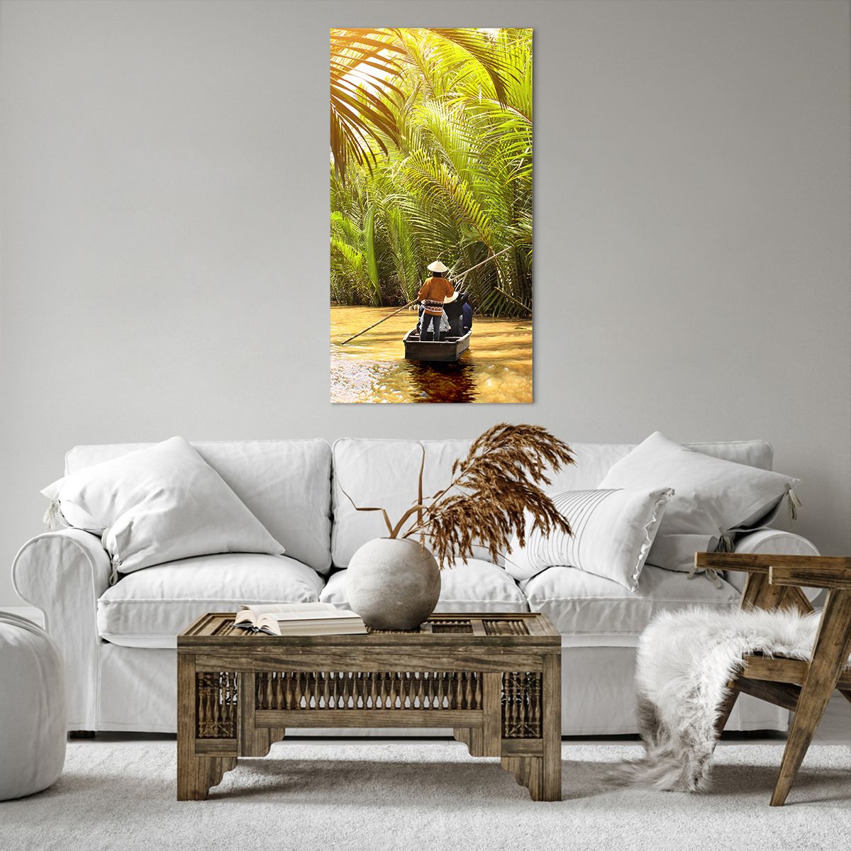 Bild auf Leinwand Mekong Fluss, Bild auf Leinwand Vietnam, Bild auf Leinwand Landschaft, Bild auf Leinwand Urwald, Bild auf Leinwand Natur