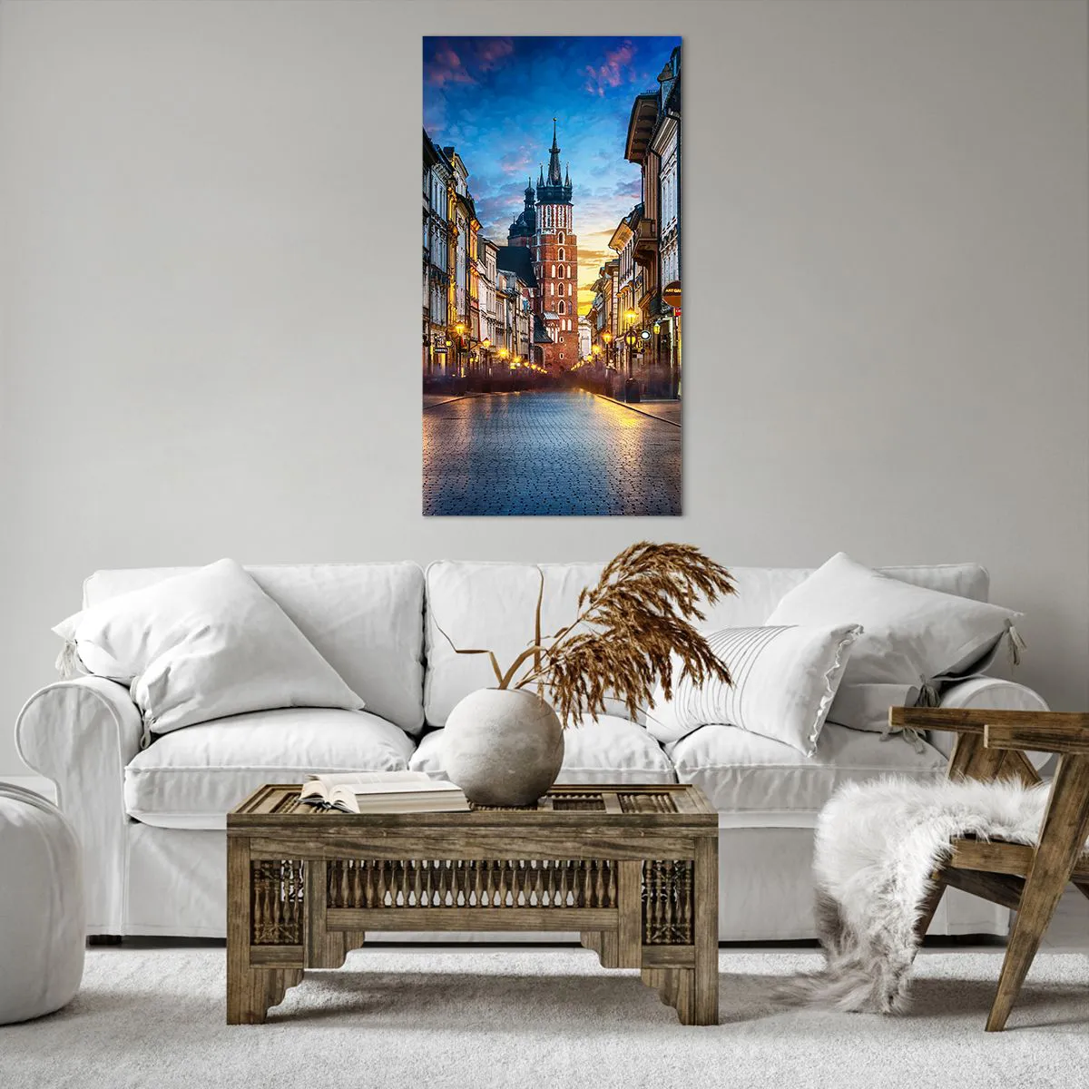 Lærredstryk - Billede på lærred - Krakows charme - 65x120 cm