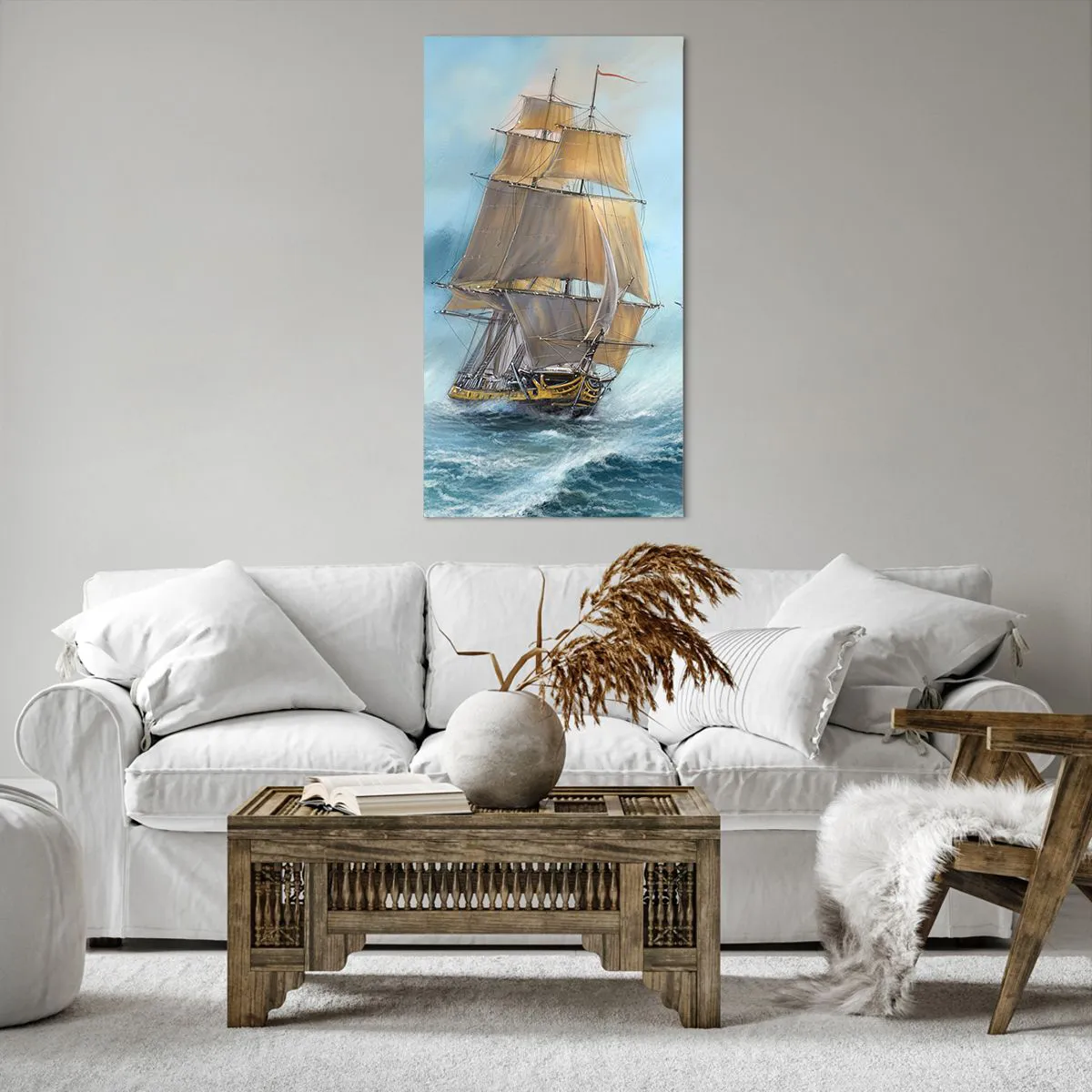 Quadro su tela - Stampe su Tela - Frangendo i flutti - 65x120 cm