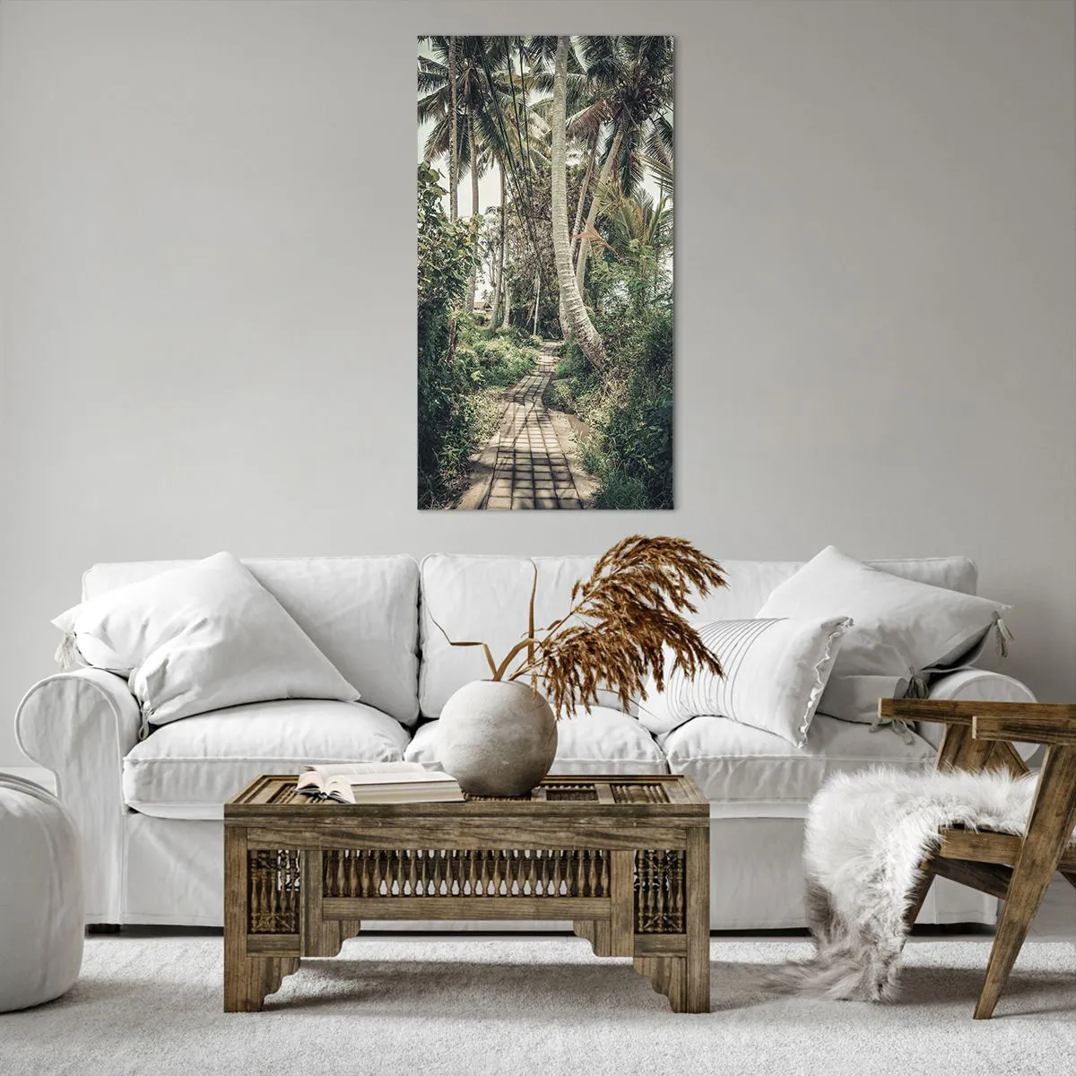 Vászonkép - Pálma sugárút - 65x120 cm