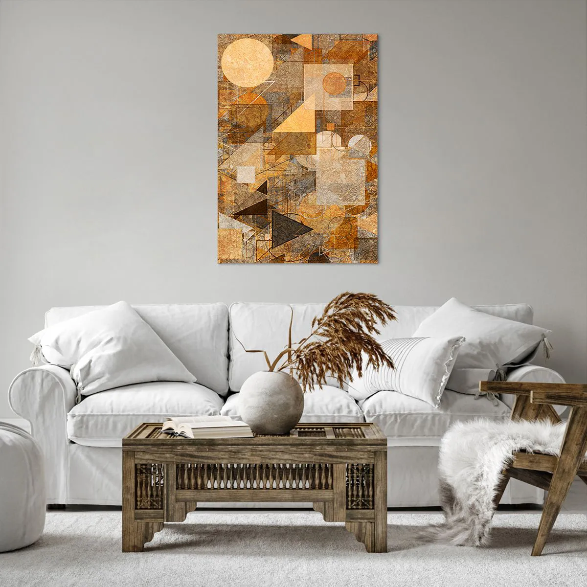 Canvas picture - Cubist Study in Brown - 70x100 cm