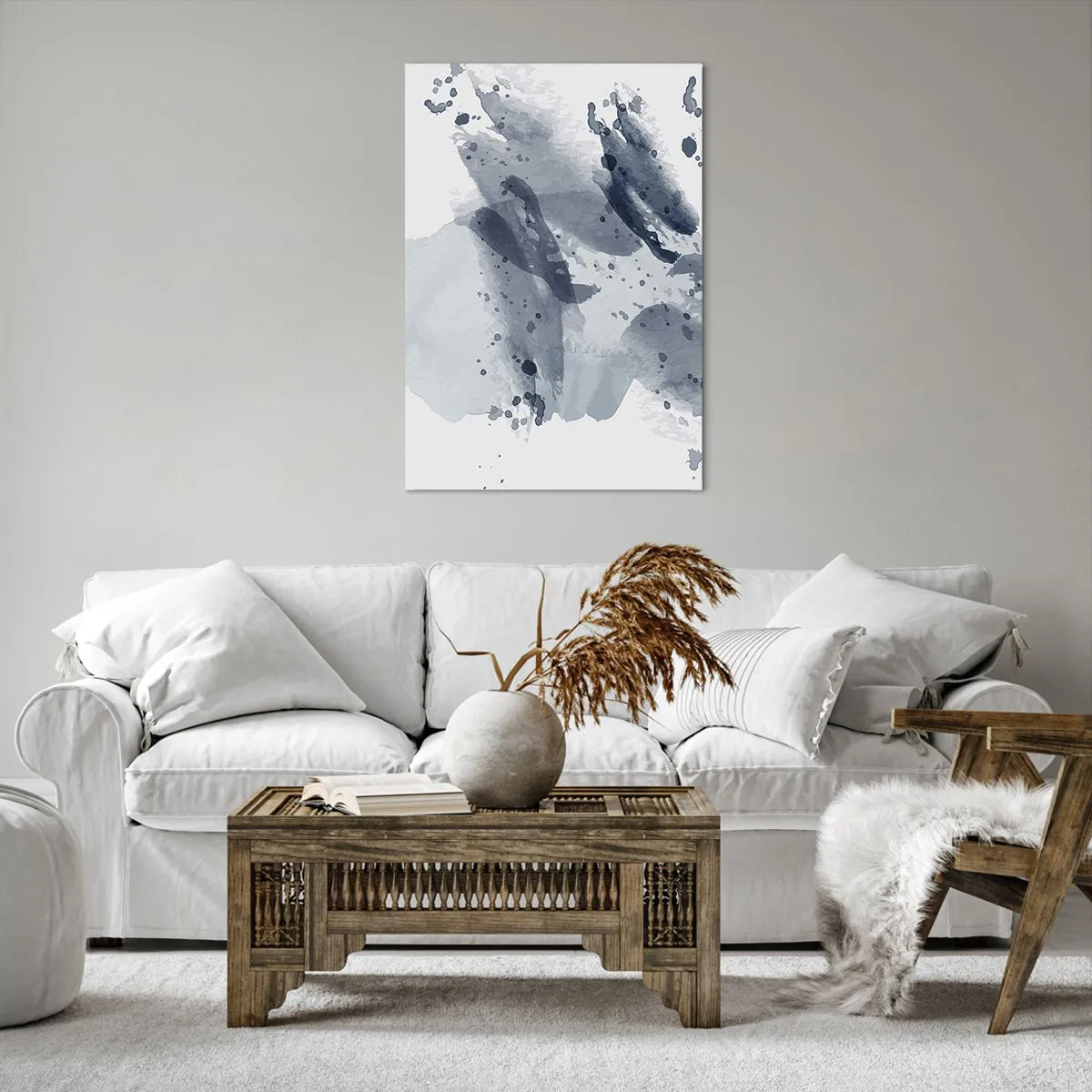 Lærredstryk - Billede på lærred - En undersøgelse af vandets natur - 70x100 cm