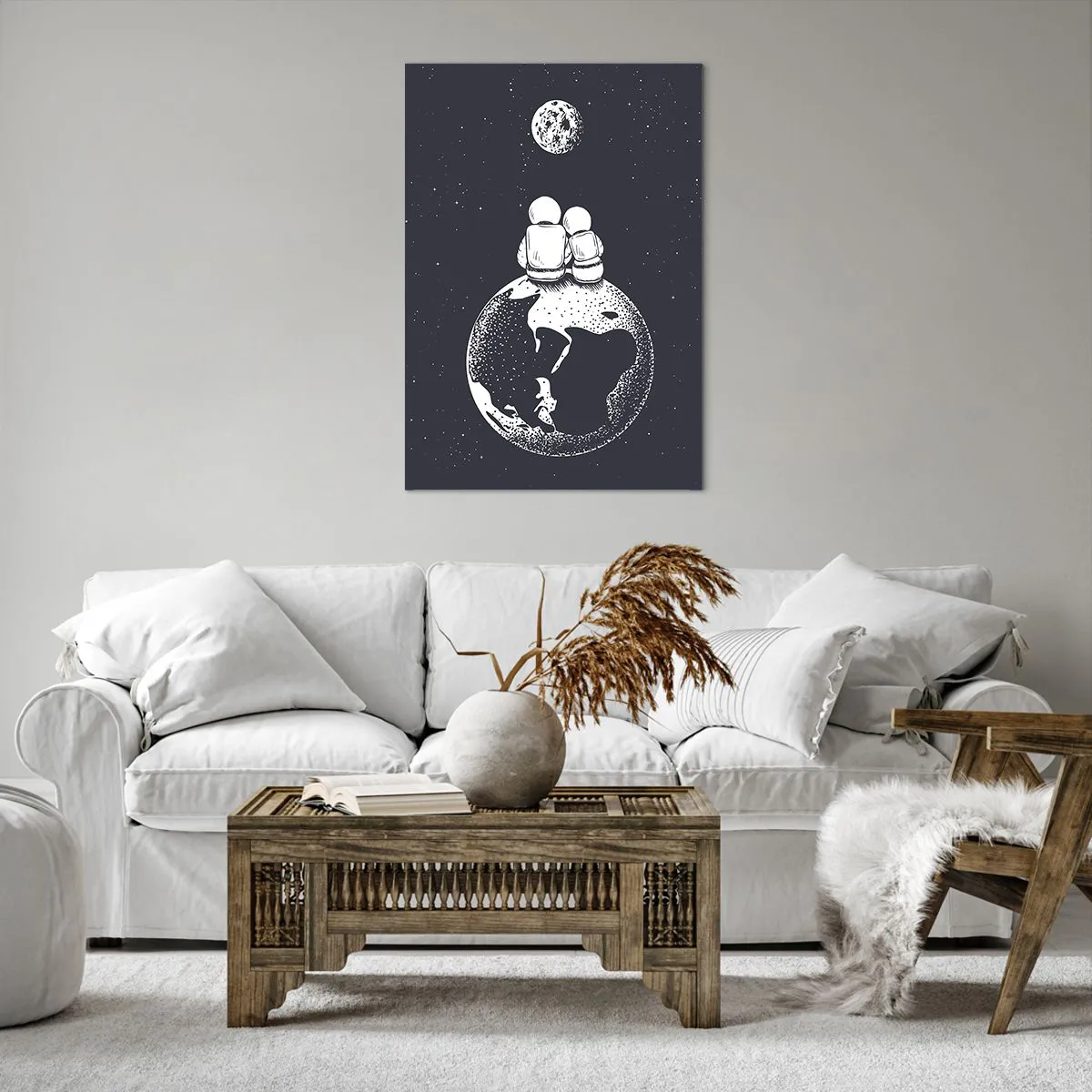 Canvas picture - Cosmic Love Story - 70x100 cm