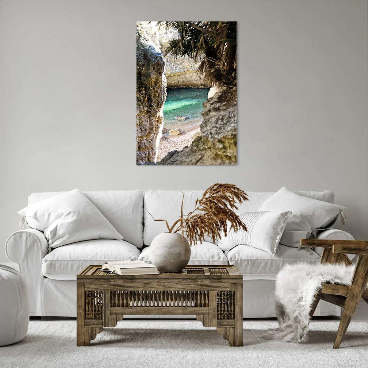 Impression sur toile - Image sur toile - Baie turquoise - 70x100 cm