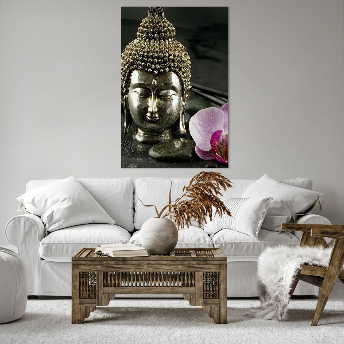 Billede på lærred Buddha, Billede på lærred Religion, Billede på lærred Tro, Billede på lærred Blomst, Billede på lærred Orkidé